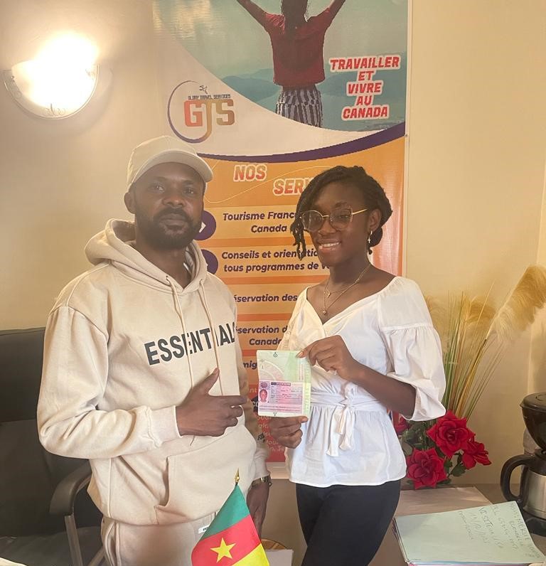 Christel obtained her visa at Glory travel